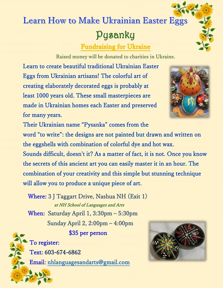 Ukrainian Easter Eggs Workshop/Fundraiser