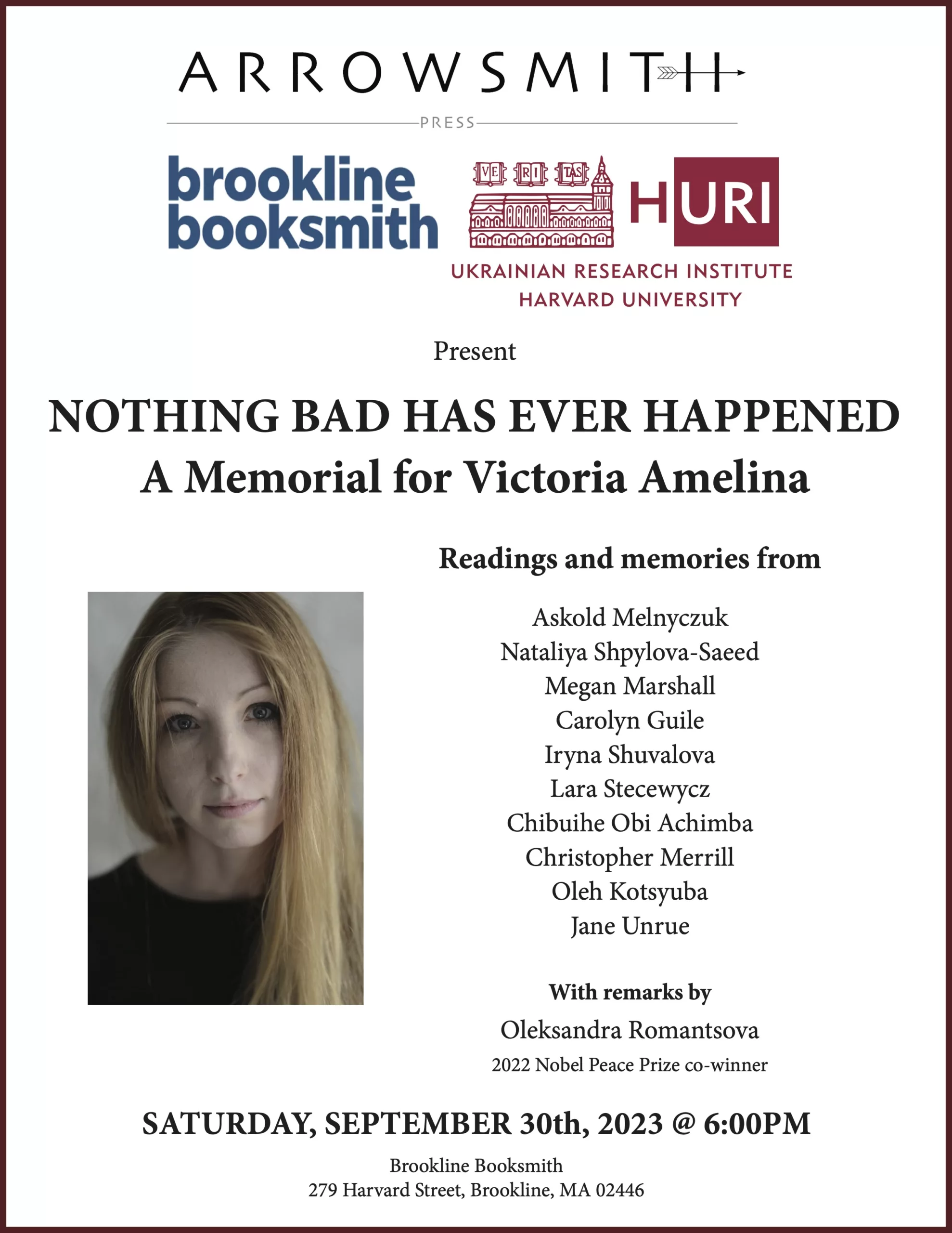 Memorial for Victoria Amelina