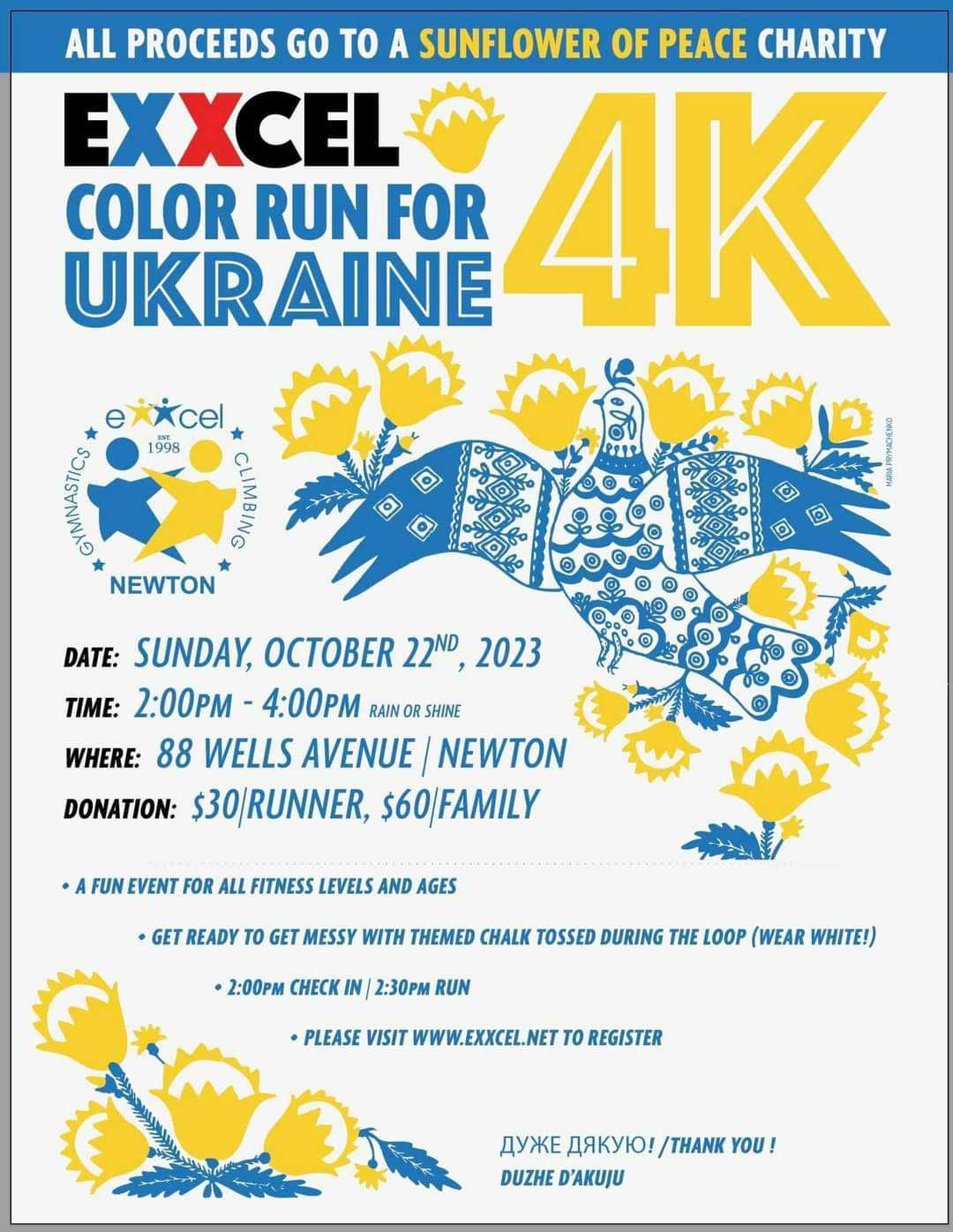 Exxcel color run for Ukraine