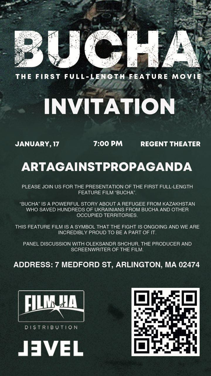 "BUCHA" film screening and Q and A with writer/producer Oleksandr Shchur