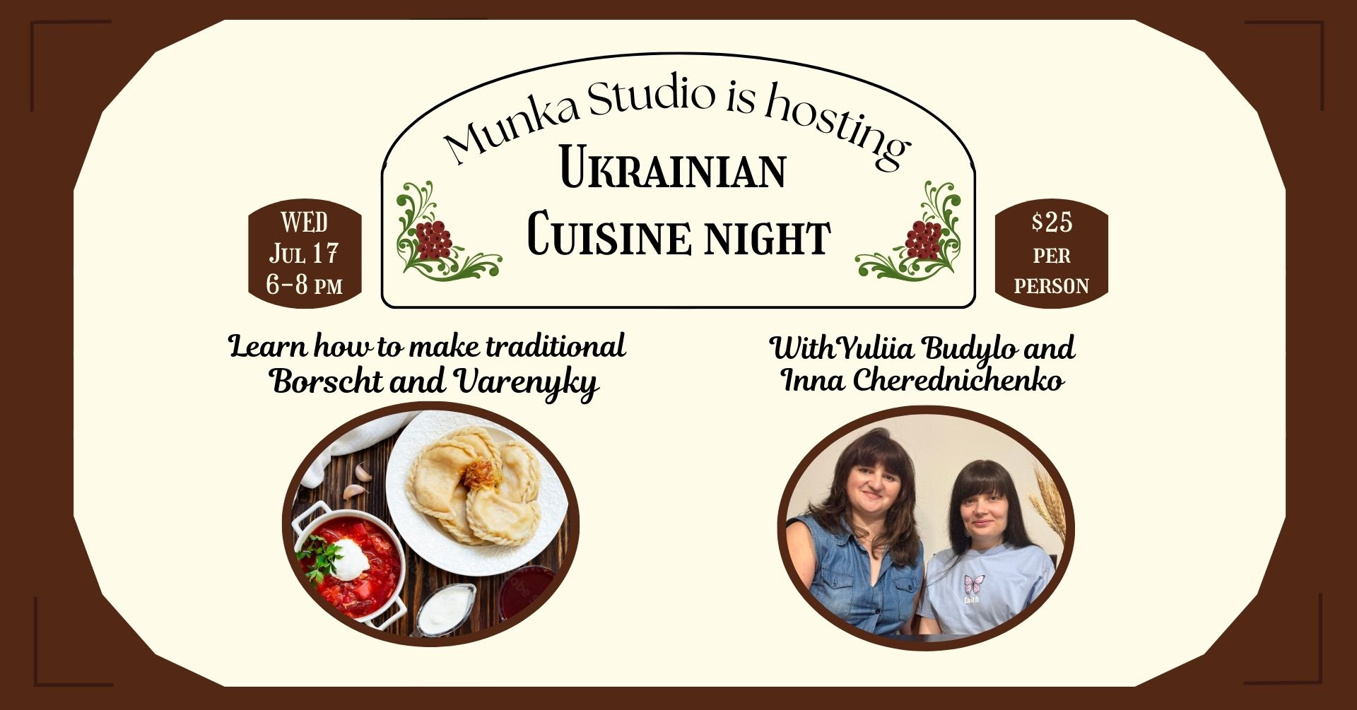 Learn how to cook borscht and varenyky!