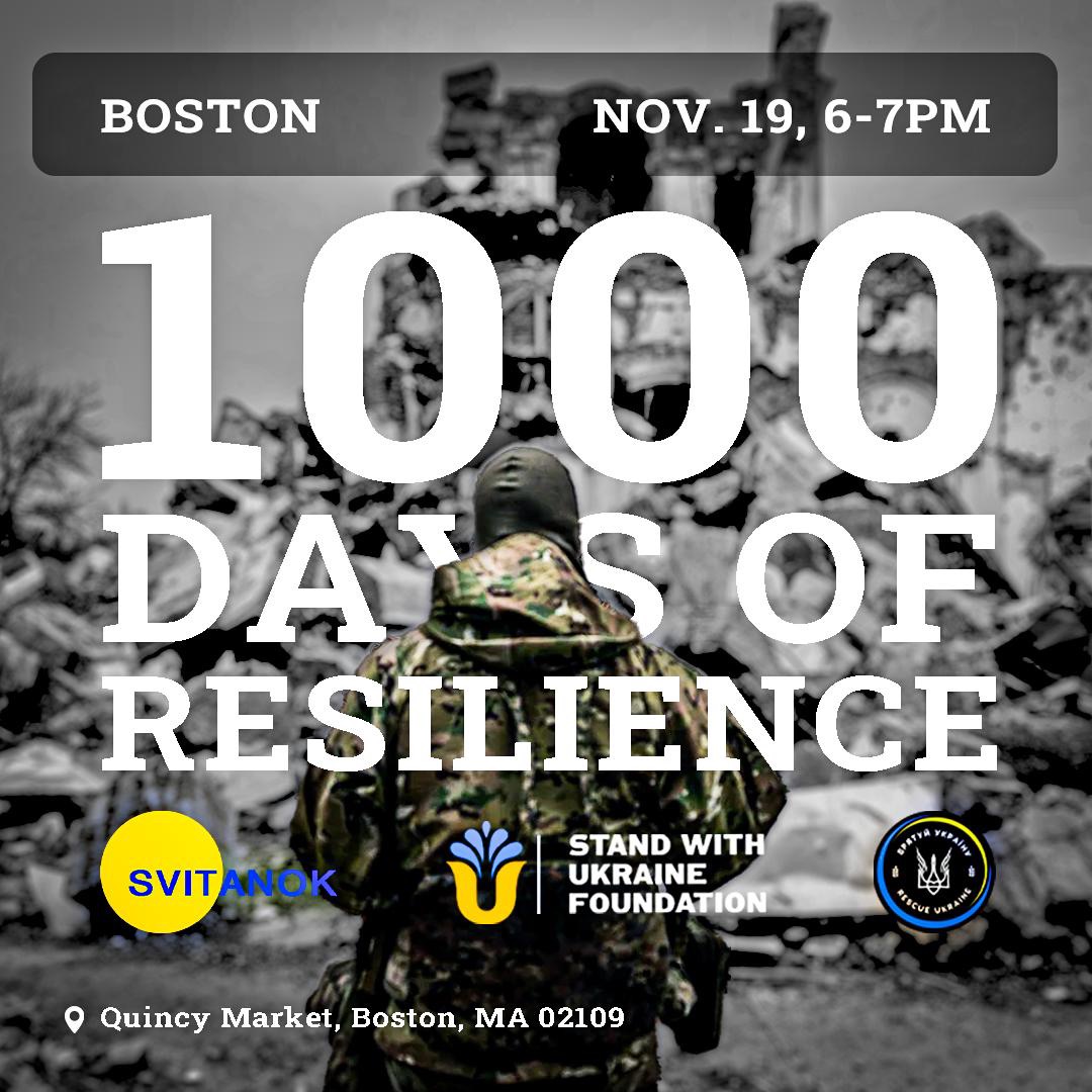 Rally: 1000 Days of War in Ukraine (Human chain)
